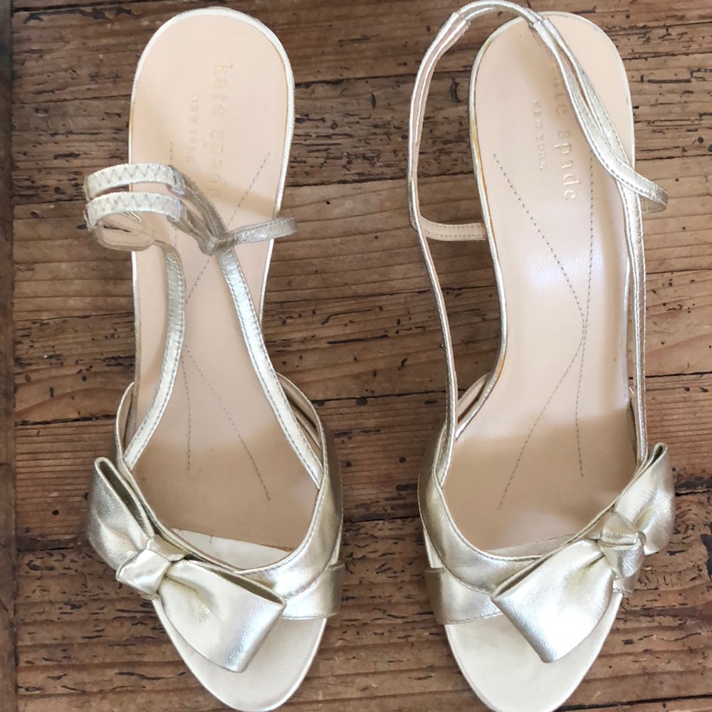 Kate spade gold heels